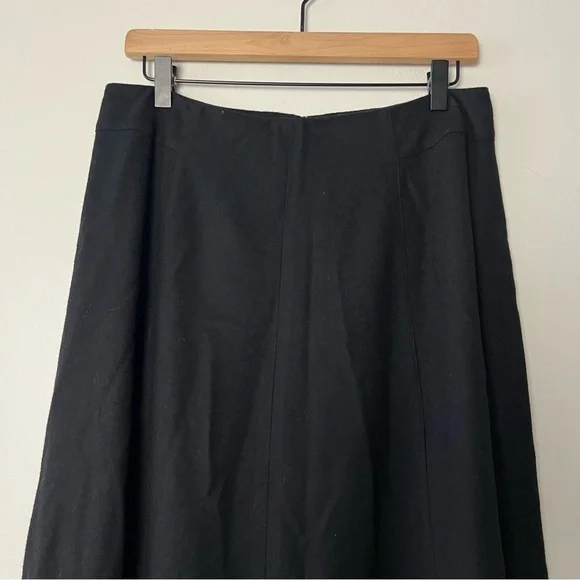 Eddie Bauer Black Wool Blend Maxi Skirt 12 - Picture 4 of 7